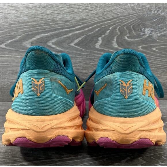 Hoka Speedgoat 5 Trail Runner Shoe Sneaker Deep Lake/Ceramic Mens 6.5 Women 8.5